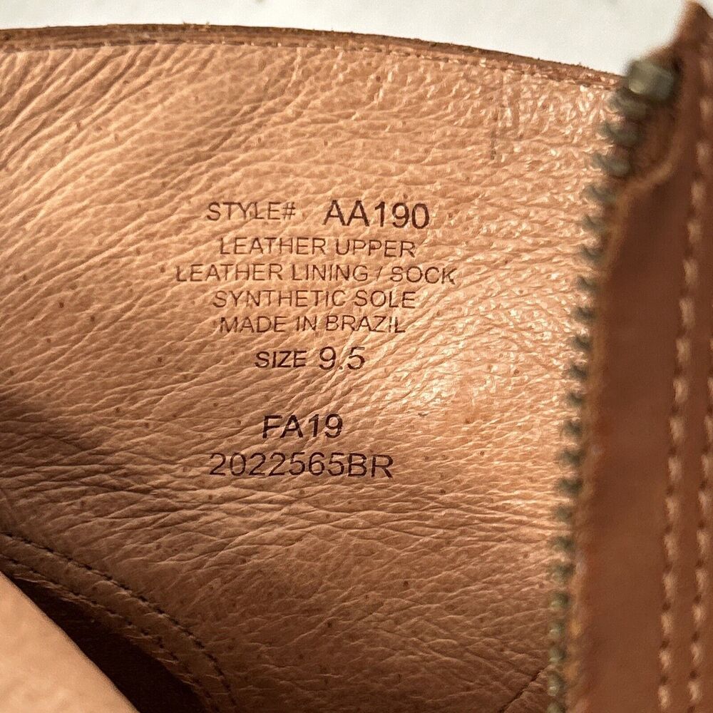 Madewell The Kelci Heeled Boot English Saddle Womens 9.5 AA190 Cracked Sole - Picture 3 of 7
